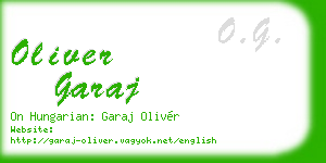 oliver garaj business card