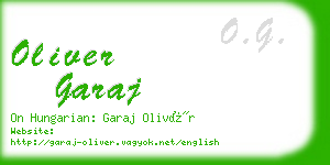 oliver garaj business card